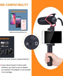 comica CVM-V30 LITE Video Microphone,Super-Cardioid Condenser On-Camera Shotgun Microphone for Canon Nikon Sony Panasonic DSLR Cameras,Mic for iPhone Android Smartphone with 3.5mm Jack(Red) Red 21 71dH7ydZ1WL