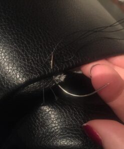 Upholstery Repair Kit with 2 Spools (1 White & 1 Black Spool) and 7 Different Sized Needles | Leather Repair Kit, Furniture, Clothes, Car, Fabric, Couch, Vinyl, Boat, Seat, Carpet, Shoe | Patch Fabric 28 71dI9H9ZPbL