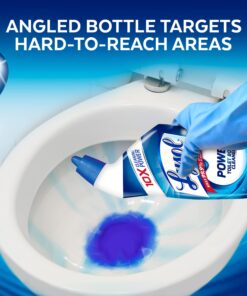 Lysol Power Toilet Bowl Cleaner Gel, For Cleaning and Disinfecting, Stain Removal, 24oz (Pack of 12) 10 71dItkX0KoL