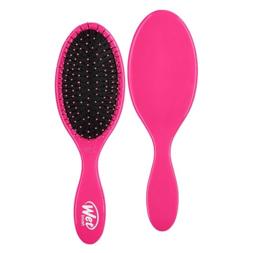 Wet Brush Detangling Brush, Original Detangler Brush (Pink) - Wet & Dry Tangle-Free Hair Brush for Women & Men - No Tangle Soft & Flexible Bristles for Straight, Curly, & Thick Hair Pink 1 Count (Pack of 1)