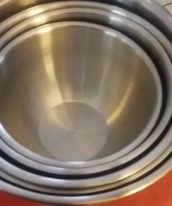X-Chef Stainless Steel Bowls with Lids, Mixing Storage Bowl Set of 5 with Measurement, Stackable & Non-slip (1, 2, 2.5, 3.5, 4.5 QT) 48 71dJ2M0ftLL 1