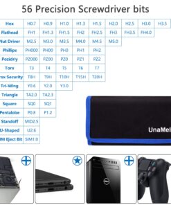 80 IN 1 Professional Computer Repair Tool Kit, Precision Screwdriver Set with 56 Bits, Magnetic screwdriver set Compatible for Laptop, PC, MacBook, Tablet, iPhone, PS4, and Other Electronic Repair Blue 26 71dJPUPnQwL