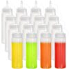 Bekith 16 Pack 8 oz Plastic Squeeze Condiment Bottle, Multipurpose Squirt Bottles with Twist On Cap Lids and Discrete Measurements for Sauce, Ketchup, BBQ, Dressing, Paint, Pancake Art Dispenser 25 71dJVI3A8cL