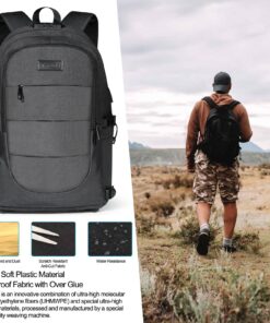 Tzowla Travel Laptop Backpack Water Resistant Anti-Theft Bag with USB Charging Port and Lock 15.6 Inch Computer Business Backpacks for Women Men Work College Gift,Casual Daypack 15.6inch A-black 40 71dJWxwy4iL