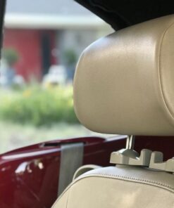 IPELY Universal Car Vehicle Back Seat Headrest Hanger Holder Hook for Bag Purse Cloth Grocery (Dark Beige -Set of 2) Dark Beige 46 71dJZT3wjVL