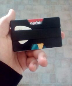 ROCO MINIMALIST Aluminum Slim Wallet RFID BLOCKING Money Clip - No.2 Black 70 71dK1MByGML