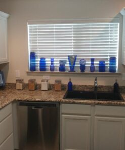 Cobalt Blue Soap Dispenser with Stainless Metal Pump - Blue 16oz Glass Lotion Bottle by Industrial Rewind 25 71dKBfm2CL