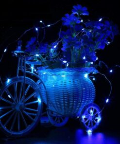 ITART Micro LED Blue String Lights 8 Packs Fairy Lights Battery Operated 6ft 20 LED Ultra Thin Silver Wire Waterproof for Costume Craft Party Clothes Jellyfish Halloween Blue (8 Pack) 24 71dKf5u TWL