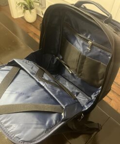 BOPAI Anti-Theft Business Backpack 15.6 Inch Laptop Water-Resistant with USB Port Charging Travel Backpack Anti-Glare Functional Rucksack Light-Weight Backpack for Men (15.6 inch, Black) 41 71dKuqlEghL