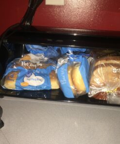 Polder Premium Retro Style, Large-capacity, 18/8 Steel Bread Box, Measures 17" long x 11" wide x 7" high, Black Powdered Finish 6 71dL1PzCkhL