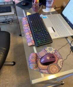 TECKNET Wireless Mouse, 2.4G USB Computer Mouse with 6-Level Adjustable 3200 DPI, 30 Months Battery, Ergonomic Grips, 6 Buttons Portable for PC, Chromebook, Mac - Purple 42 71dLy8GGFkL