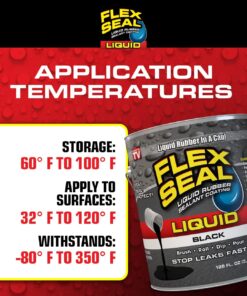 Flex Seal Liquid, 16 oz, Black, Liquid Rubber Coating Sealant, Waterproof, Flexible, Breathable, and UV Resistant, Roof Repair, Basements, RV, Campers, Trailers, Marine, EPDM, Masonry 28 71dM5o94EOL 1