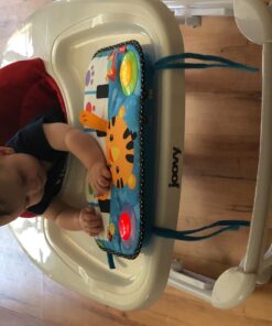 Joovy Spoon Baby Walker & Activity Center Featuring Three Adjustable Heights, Tough Luggage Grade Seat Material, and 30 lb Weight Capacity - JPMA Safety Certified (Red) Red 31 71dN1 WDWFL