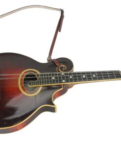 Walker & Williams M-41 Chestnut Brown Leather Mandolin Strap For A or F Types 16 71dOCMgh0KL