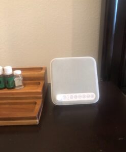 Pure Enrichment® WAVE™ Premium Sleep Therapy Sound Machine with USB Charger - Seamless Looping with 6 Soothing All-Natural Sounds, & Auto-Off Timer - Easily Portable for Travel (White) Patented Design White 47 71dOaISAr7L