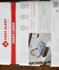 First Alert Two-Story Fire Escape Ladder, Steel, Anti-Slip, EL52-2, Black 43 71dOnpdvgtL