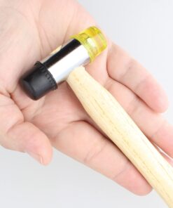 The Beadsmith Plastic-Rubber Jewelers Hammer - 9.5 Inches Wooden Handle - 61mm, 3oz head, 17mm Faces - Use to Flatten and Shape Sheet Metal and Wire with No Risk of Marring 9 71dPP9mJ6LS