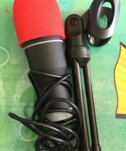 SOONHUA Condenser Microphone,Computer Microphone, 3.5MM Plug and Play Omnidirectional Mic with Desktop Stand for Gaming,YouTube Video,Recording Podcast,Studio,for PC,Laptop,Tablet,Phone 37 71dQzIUN2yL