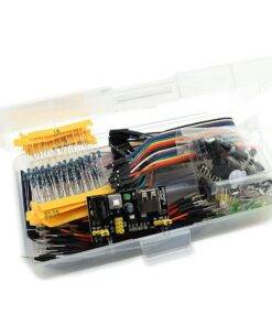 HJ Garden Electronic Component Assorted Kit for Arduino, Raspberry Pi, STM32 etc. 830 Breadboard + Jumper + Power Module + Resistor + Capacitor + LED + Switch (Pack of 458pcs) E3 Kit 4 71dS8a3pAL