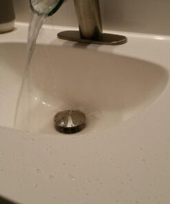 BWE Waterfall Bathroom Faucet Chrome Glass Spout Bathtub Sink Faucets with Supply Lines Single Handle Single Hole Modern Lavatory Vanity Bath Mixer Tap 35 71dSNnX SWL