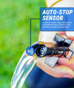 TERA PUMP TRHA03 Battery Powered Pump Water, Diesel, Gas Transfer Pump with Leak Prevention System (Auto Stop) & Buzzer, 2 AA Batteries (Not Included) at 9 Liters/Min - Drain Sinks, Tubs and more 24 71dULkzo27L