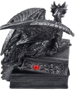Mythical Guardian Dragon Trinket Box Statue with Hidden Book Storage Compartment for Decorative Gothic & Medieval Décor and Figurines As Jewelry Boxes or Fantasy Gifts for Office Study-Library 31 71dUn6gOzVL