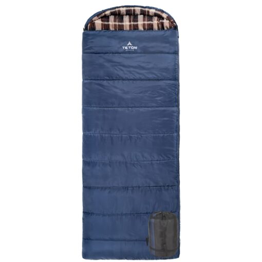 TETON Sports Celsius XL Sleeping Bags - Durable and Warm Sleeping Bag for Adults and Kids– Camping Made Easy….and Warm. Compression Sack Included Blue - Left Zip XL (-18C/0F)