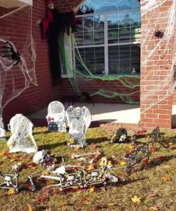 Kangaroo Halloween Bag of Skeleton Bones and Skull- Halloween Graveyard Props- Haunted House Lawn Yard Decorations- Scary Halloween Decorations 30 Pieces Bag of Plastic Bones 44 71dVXsHHmfL