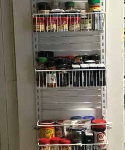 ClosetMaid Adjustable Organizer Rack with Baskets Wall or Over Door Mount, for Kitchen, Pantry, Utility Room, Closet, 12 in. W, White Finish, Inch 12-Inch 45 71dXrUlUQUL