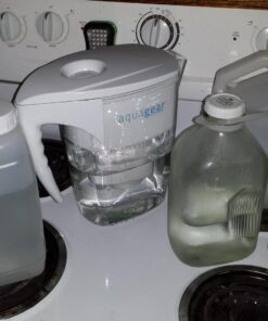 Aquagear Water Filter Pitcher – Lead, Chlorine, PFOA/PFOS, Microplastics Filter, 10 Cup, 120 Gallon Filter Life - Filter Media Made in USA 43 71dYDE9CxFL
