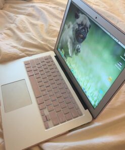 MOSISO Compatible with MacBook Air 13 inch Case (Models: A1369 & A1466, Older Version 2010-2017 Release), Protective Plastic Hard Shell Case & Keyboard Cover & Screen Protector, Rose Quartz 56 71dYDhUFGFL