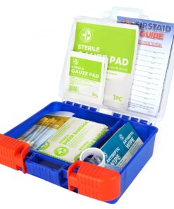 Be Smart Get Prepared 110 pc First Aid Kit: Clean, Treat, Protect Minor Cuts, Home, Office, Car, School, Business, Travel, Emergency, Outdoor, Camping & Sports, FSA/HSA (Packaging may vary) Dark Blue 1 Count (Pack of 1) 24 71dYpcyVSqL 2