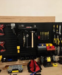 Pegboard Organizer Wall Control 4 ft. Metal Pegboard Standard Tool Storage Kit with Black Toolboard and Black Accessories 49 71dZ3IpCJcL