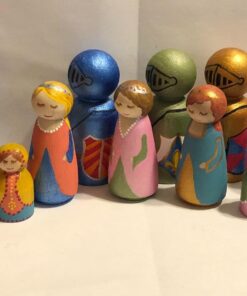 Wood Peg Doll Set, 50 Piece Wood Peg Family (Toy Peg People: Dad, Mom, Angel, Child, Baby) Unfinished for Crafts & Play, by Woodpeckers Complete Family Set - 50 Pieces Pack of 50 48 71dZDyesgyL 1