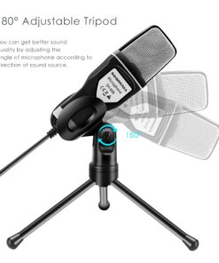SOONHUA Condenser Microphone,Computer Microphone, 3.5MM Plug and Play Omnidirectional Mic with Desktop Stand for Gaming,YouTube Video,Recording Podcast,Studio,for PC,Laptop,Tablet,Phone 25 71dZy4uhZtL
