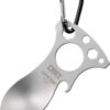 CRKT Eat'N Tool Outdoor Spork Multitool: Durable and Lightweight, for Camping, Hiking, Backpacking and Outdoors Activities, Silver, Carabiner 9100C