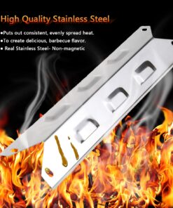 Hisencn Grill Parts Kit for Kenmore 146.34611410, 146.46372610 146.23673310 146.34461410 146.10016510 146.16198211 146.46366610 146.16142210 146.1001751 146.4636561 Grill Burner, Heat Plate, Crossover 4SS+Crossovers 48 71datGkxzgL