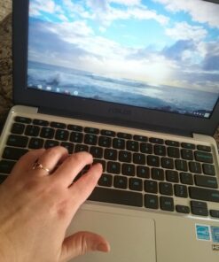 ASUS Chromebook C202 Laptop- 11.6" Ruggedized and Spill Resistant Design with 180 Degree Hinge, Intel Celeron N3060, 4GB RAM, 16GB eMMC Storage, Chrome OS- C202SA-YS02 Dark Blue, Silver 11.6" HD 56 71dc5jdSvOL