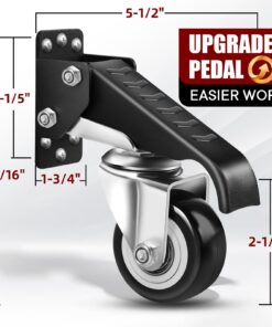 Alternative view of SPACECARE Workbench Casters Retractable Casters Kit 600Lbs, Retractable Casters Heavy Duty Bench Caster Wheels Workbenches Tables and Equipments, Stepdown Casters 4 Pack 600