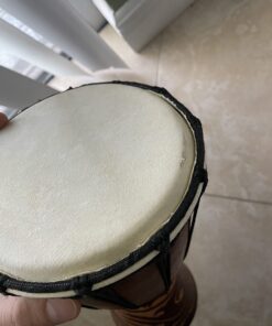 Deco 79 Wood Djembe Sculpture, 7" x 7" x 12", Brown 7" x 7" x 12" 35 71dcwlU3paL