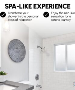 Alternative view of ShowerMaxx, Luxury Spa Series: Chrome Rain Shower Head, 6-Inch Round Rain Showerhead with 360 Tilt, Experience Rainfall with MAXX Comfort and Elegance (Chrome Polished) Modern 6 inch (Circular)