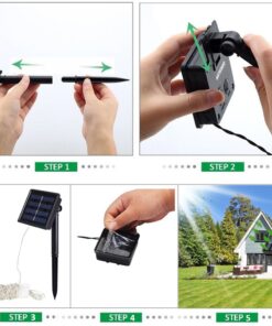 LiyuanQ Solar String Lights, 2 Pack 100 LED Solar Fairy Lights 33 feet 8 Modes Copper Wire Lights Waterproof Outdoor String Lights for Garden Patio Gate Yard Party Wedding Indoor Bedroom Cool White 27 71dfAH5zpuL