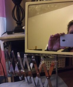 JERDON Two-Sided Swivel Wall Mount Mirror - Vanity Mirror with 5X Magnification & 30 inch Wall Extension - Model J2020C 50 71dftWIR8VL