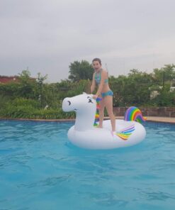 GoFloats Giant Inflatable Pool Floats - Choose Unicorn, Dragon, Flamingo, Swan, or Bull - Includes Drink Float 37 71dgyIH9w8L