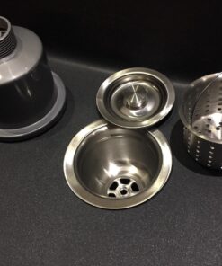 Kraus KGD-410B 24 2/5 inch Dual Mount Single Bowl Black Onyx Granite Kitchen Sink Sink with Strainer 36 71dhUn71d6L