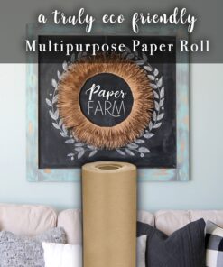 Eco Kraft Wrapping Paper Roll (Jumbo) | Biodegradable Recycled Material | Made in the USA | Multi-use: Natural Wrapping Paper, Table Runner, Moving, Packing & Shipping | 30” x 1200” (100ft) 22 71diYN9z7sL