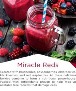 MacroLife Naturals Miracle Reds Superfood Supplement Powder Antioxidants Polyphenols Enzymes Probiotics - Raw Non-GMO Organic Vegan Gluten & Dairy Free - 30oz (90 Servings) 90 Servings (Pack of 1) 9 71dilxN0zL