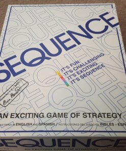 SEQUENCE- Original SEQUENCE Game with Folding Board, Cards and Chips by Jax ( Packaging may Vary ) White, 10.3" x 8.1" x 2.31" Multicolor 43 71diyc43f5L 1