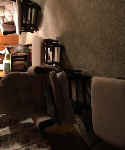 Storkcraft Premium Hoop Glider and Ottoman (Cherry Base, Beige Cushion) – Padded Cushions with Storage Pocket, Smooth Rocking Motion, Easy to Assemble, Solid Hardwood Base Ch/Beige <M21> 39 71dj3LB1CKL