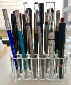 byAlegory Acrylic Eye Liner / Lip Liner Organizer & Beauty Makeup Holder | 26 Space Makeup Pencil Organization Container Storage - Clear 37 71djw11NRL